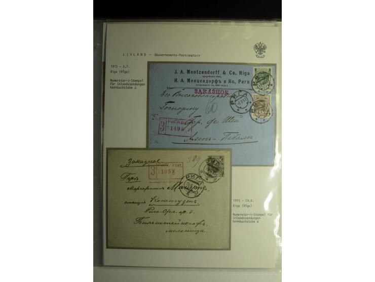 GOUVERNEMENTS-POSTCOMPTOIR: 1888/1917, Livland/Kurland/Witebsk, umfangreiche Sammlung von über 200 Briefen und Karten, dabei 