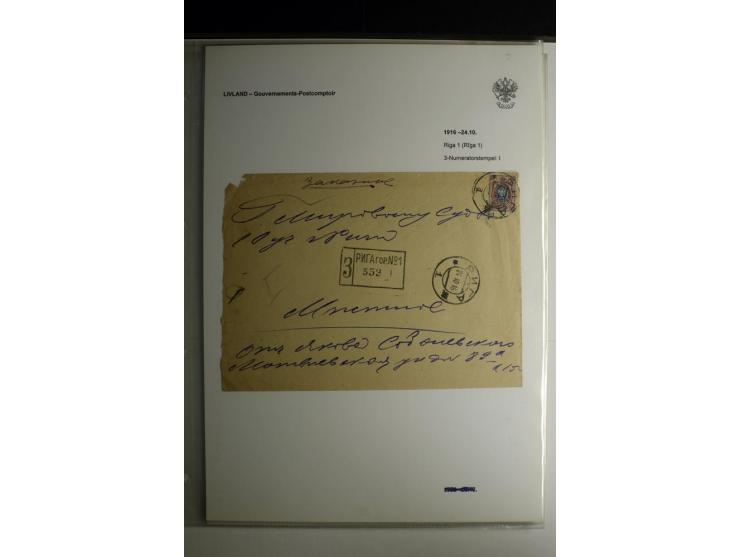 GOUVERNEMENTS-POSTCOMPTOIR: 1888/1917, Livland/Kurland/Witebsk, umfangreiche Sammlung von über 200 Briefen und Karten, dabei 