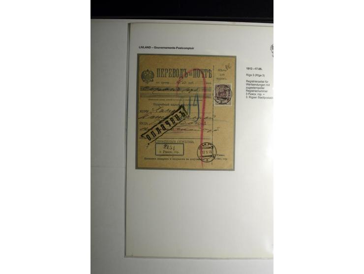 GOUVERNEMENTS-POSTCOMPTOIR: 1888/1917, Livland/Kurland/Witebsk, umfangreiche Sammlung von über 200 Briefen und Karten, dabei 