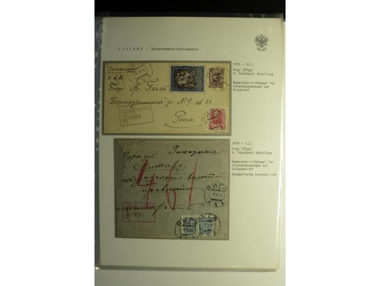 GOUVERNEMENTS-POSTCOMPTOIR: 1888/1917, Livland/Kurland/Witebsk, umfangreiche Sammlung von über 200 Briefen und Karten, dabei 