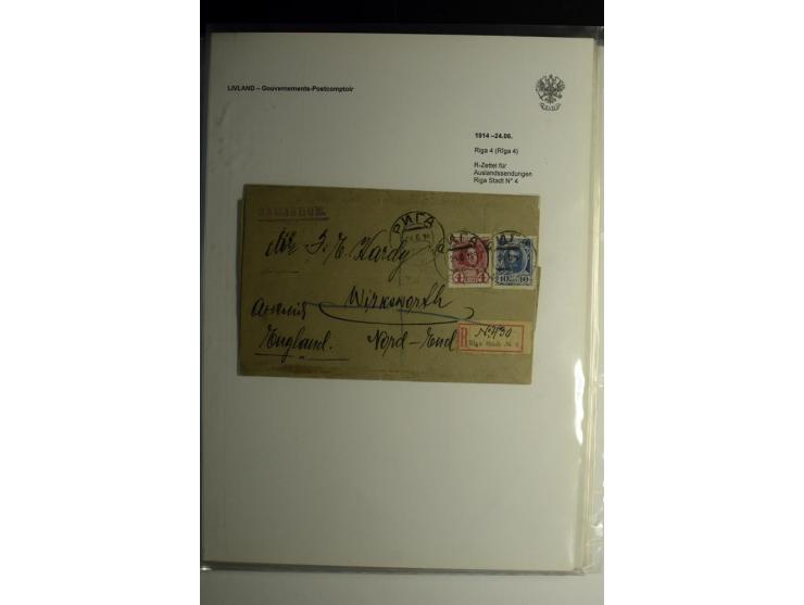 GOUVERNEMENTS-POSTCOMPTOIR: 1888/1917, Livland/Kurland/Witebsk, umfangreiche Sammlung von über 200 Briefen und Karten, dabei 