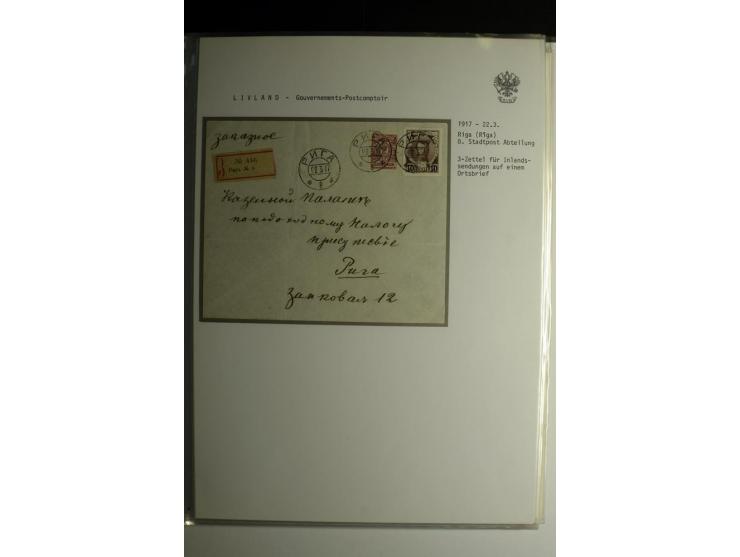 GOUVERNEMENTS-POSTCOMPTOIR: 1888/1917, Livland/Kurland/Witebsk, umfangreiche Sammlung von über 200 Briefen und Karten, dabei 