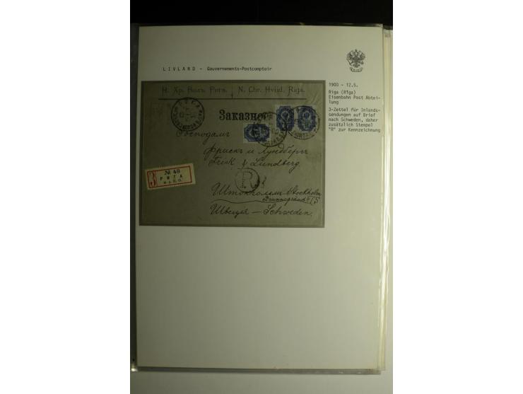 GOUVERNEMENTS-POSTCOMPTOIR: 1888/1917, Livland/Kurland/Witebsk, umfangreiche Sammlung von über 200 Briefen und Karten, dabei 