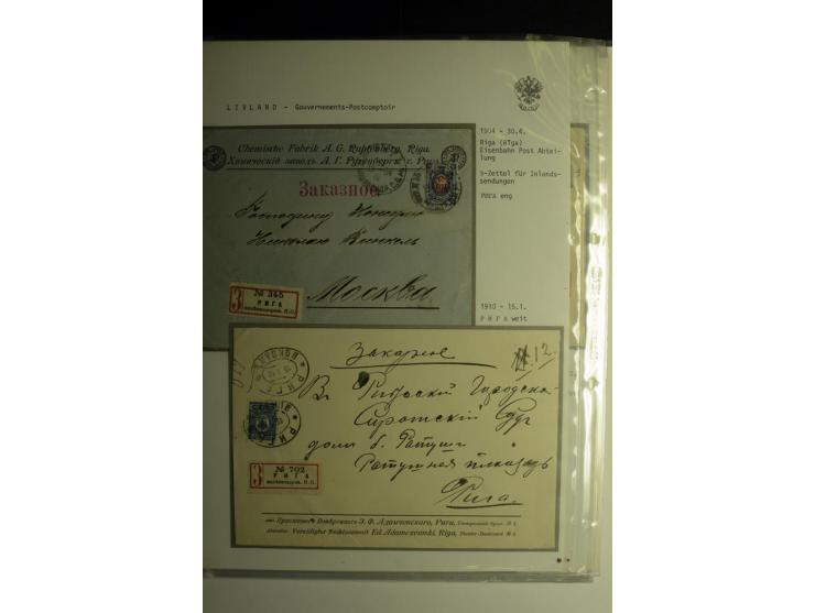 GOUVERNEMENTS-POSTCOMPTOIR: 1888/1917, Livland/Kurland/Witebsk, umfangreiche Sammlung von über 200 Briefen und Karten, dabei 
