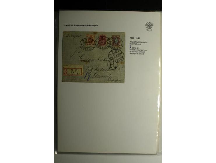 GOUVERNEMENTS-POSTCOMPTOIR: 1888/1917, Livland/Kurland/Witebsk, umfangreiche Sammlung von über 200 Briefen und Karten, dabei 