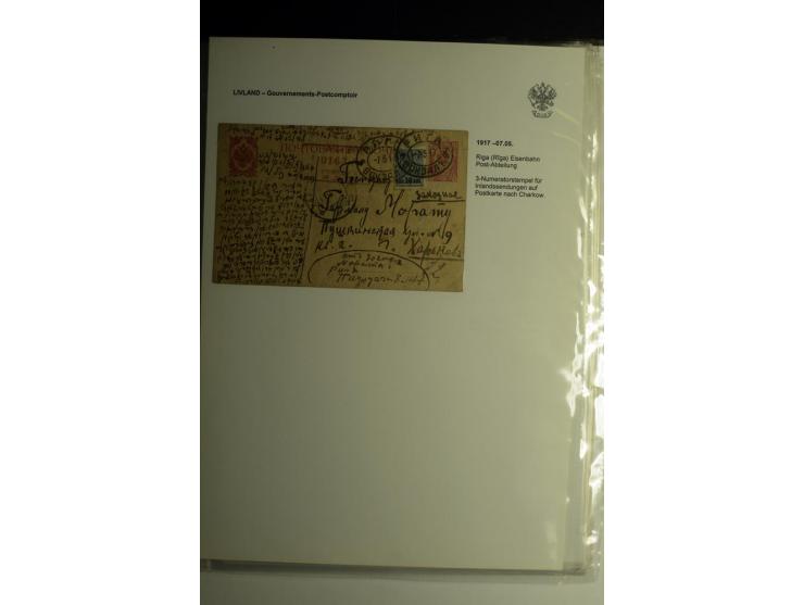 GOUVERNEMENTS-POSTCOMPTOIR: 1888/1917, Livland/Kurland/Witebsk, umfangreiche Sammlung von über 200 Briefen und Karten, dabei 