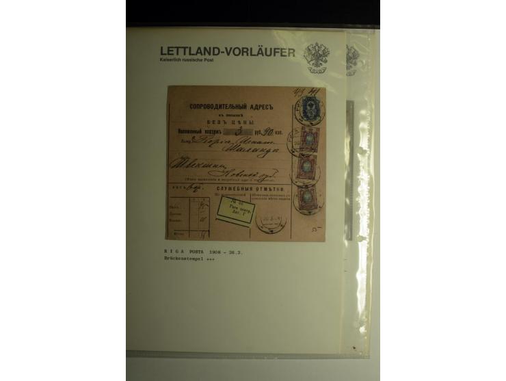 GOUVERNEMENTS-POSTCOMPTOIR: 1888/1917, Livland/Kurland/Witebsk, umfangreiche Sammlung von über 200 Briefen und Karten, dabei 