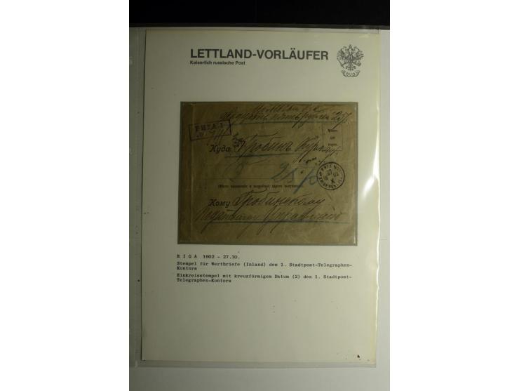 GOUVERNEMENTS-POSTCOMPTOIR: 1888/1917, Livland/Kurland/Witebsk, umfangreiche Sammlung von über 200 Briefen und Karten, dabei 