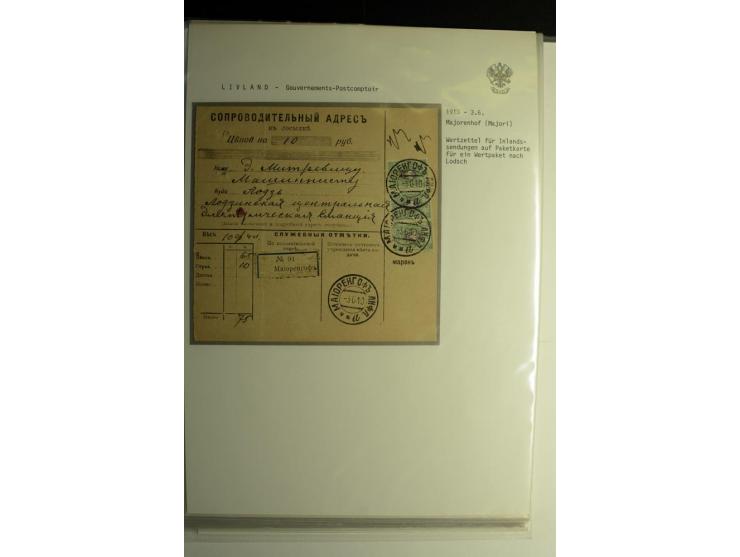 GOUVERNEMENTS-POSTCOMPTOIR: 1888/1917, Livland/Kurland/Witebsk, umfangreiche Sammlung von über 200 Briefen und Karten, dabei 