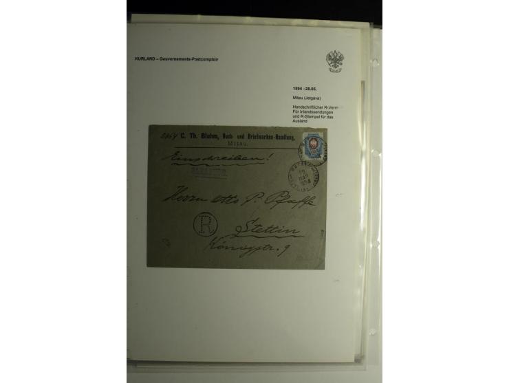 GOUVERNEMENTS-POSTCOMPTOIR: 1888/1917, Livland/Kurland/Witebsk, umfangreiche Sammlung von über 200 Briefen und Karten, dabei 