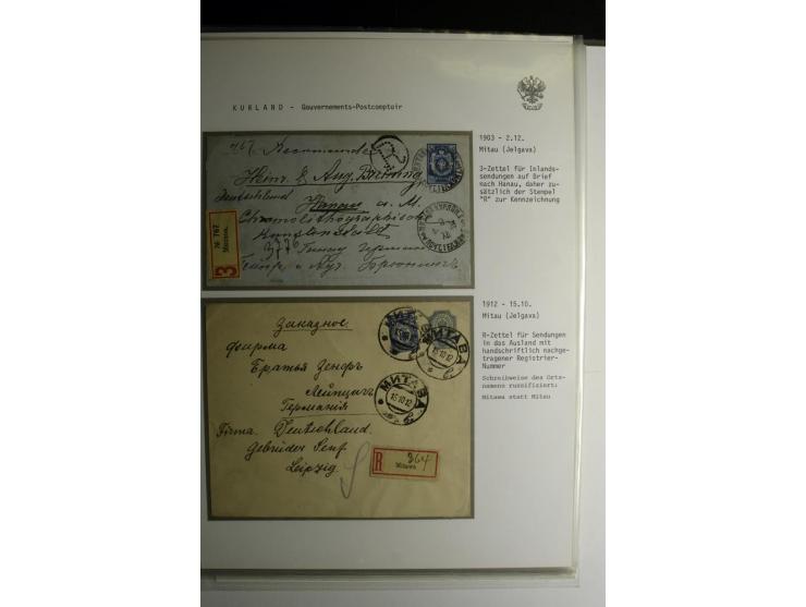 GOUVERNEMENTS-POSTCOMPTOIR: 1888/1917, Livland/Kurland/Witebsk, umfangreiche Sammlung von über 200 Briefen und Karten, dabei 