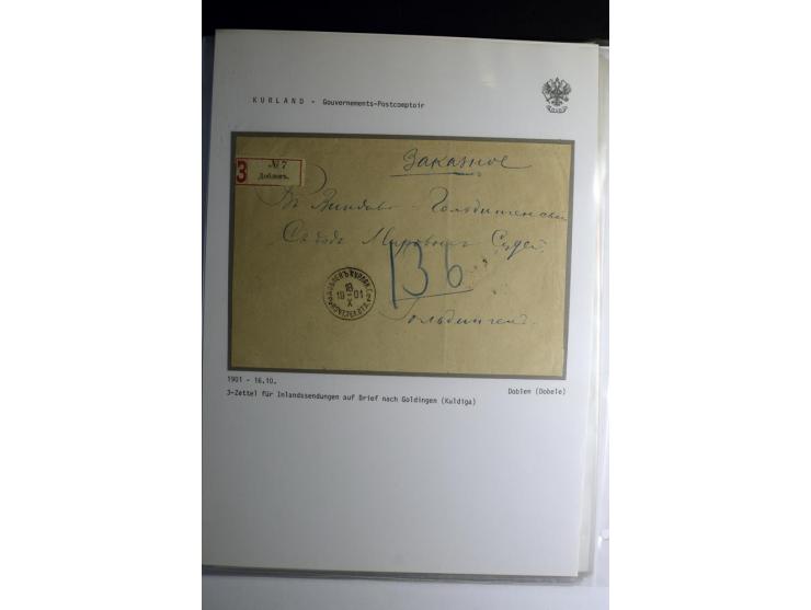 GOUVERNEMENTS-POSTCOMPTOIR: 1888/1917, Livland/Kurland/Witebsk, umfangreiche Sammlung von über 200 Briefen und Karten, dabei 