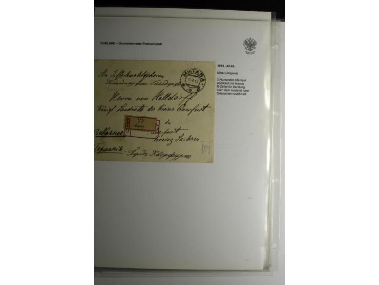 GOUVERNEMENTS-POSTCOMPTOIR: 1888/1917, Livland/Kurland/Witebsk, umfangreiche Sammlung von über 200 Briefen und Karten, dabei 