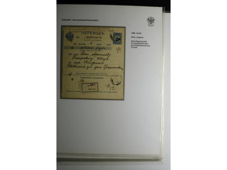 GOUVERNEMENTS-POSTCOMPTOIR: 1888/1917, Livland/Kurland/Witebsk, umfangreiche Sammlung von über 200 Briefen und Karten, dabei 