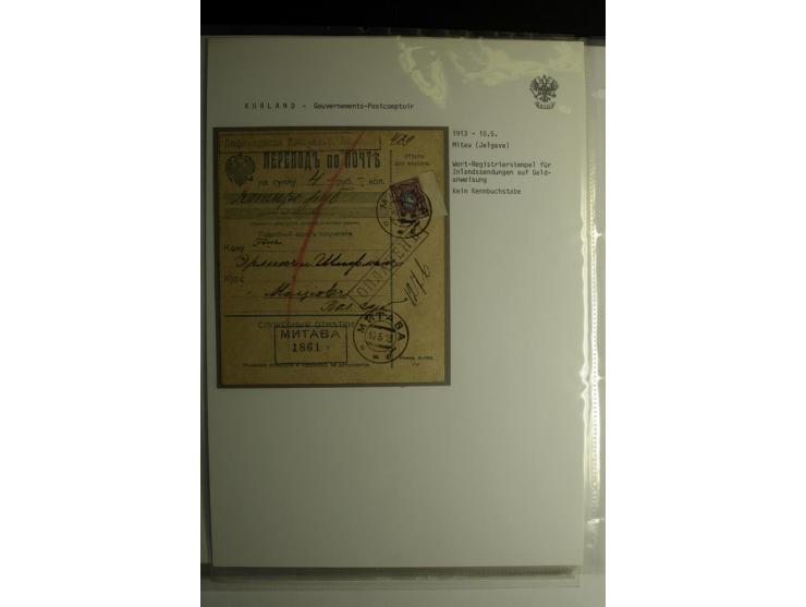 GOUVERNEMENTS-POSTCOMPTOIR: 1888/1917, Livland/Kurland/Witebsk, umfangreiche Sammlung von über 200 Briefen und Karten, dabei 