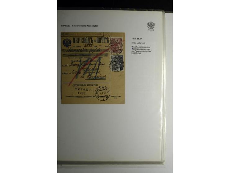 GOUVERNEMENTS-POSTCOMPTOIR: 1888/1917, Livland/Kurland/Witebsk, umfangreiche Sammlung von über 200 Briefen und Karten, dabei 