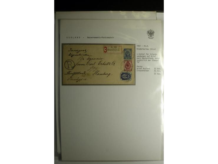 GOUVERNEMENTS-POSTCOMPTOIR: 1888/1917, Livland/Kurland/Witebsk, umfangreiche Sammlung von über 200 Briefen und Karten, dabei 