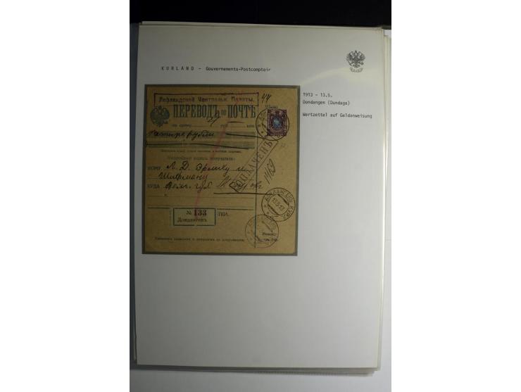 GOUVERNEMENTS-POSTCOMPTOIR: 1888/1917, Livland/Kurland/Witebsk, umfangreiche Sammlung von über 200 Briefen und Karten, dabei 