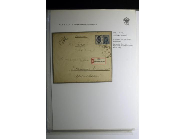 GOUVERNEMENTS-POSTCOMPTOIR: 1888/1917, Livland/Kurland/Witebsk, umfangreiche Sammlung von über 200 Briefen und Karten, dabei 