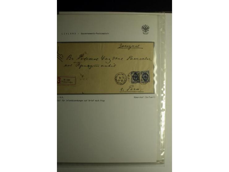 GOUVERNEMENTS-POSTCOMPTOIR: 1888/1917, Livland/Kurland/Witebsk, umfangreiche Sammlung von über 200 Briefen und Karten, dabei 