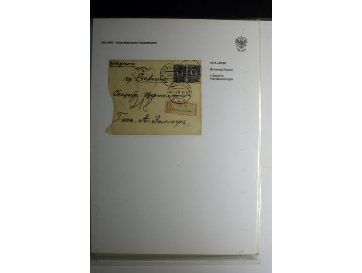 GOUVERNEMENTS-POSTCOMPTOIR: 1888/1917, Livland/Kurland/Witebsk, umfangreiche Sammlung von über 200 Briefen und Karten, dabei 