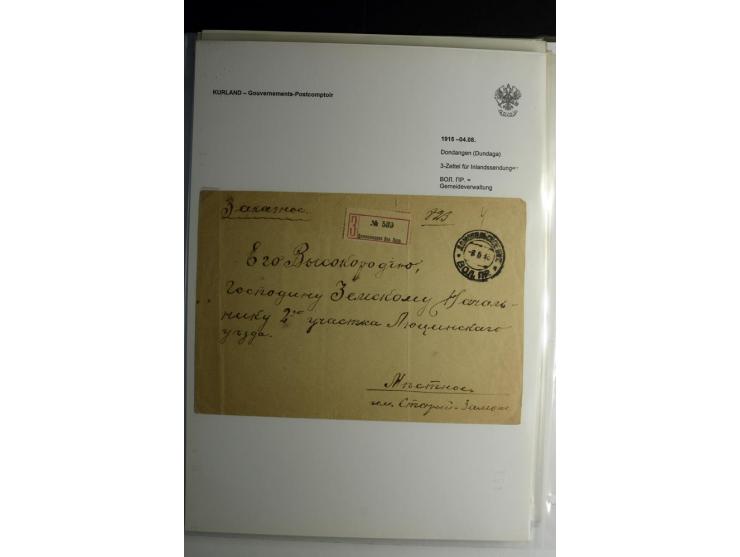 GOUVERNEMENTS-POSTCOMPTOIR: 1888/1917, Livland/Kurland/Witebsk, umfangreiche Sammlung von über 200 Briefen und Karten, dabei 