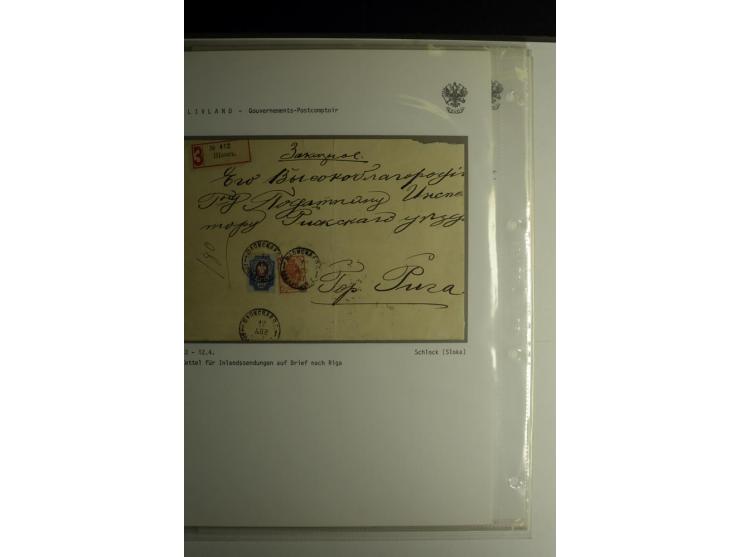 GOUVERNEMENTS-POSTCOMPTOIR: 1888/1917, Livland/Kurland/Witebsk, umfangreiche Sammlung von über 200 Briefen und Karten, dabei 