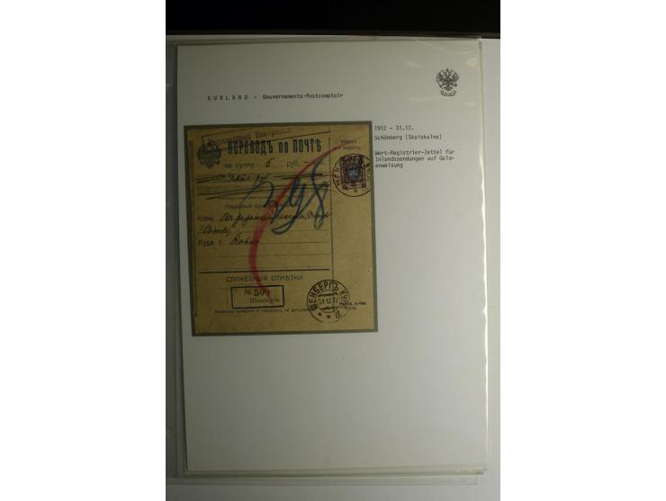 GOUVERNEMENTS-POSTCOMPTOIR: 1888/1917, Livland/Kurland/Witebsk, umfangreiche Sammlung von über 200 Briefen und Karten, dabei 