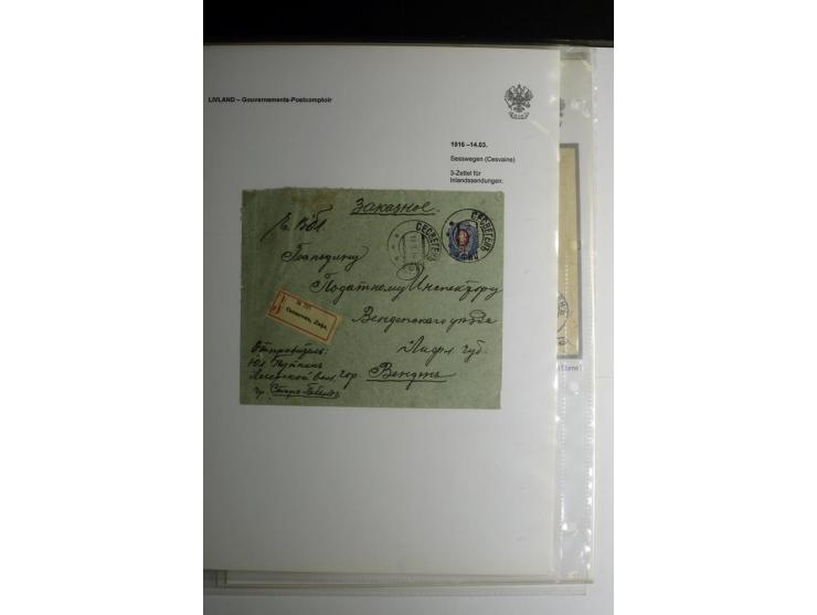 GOUVERNEMENTS-POSTCOMPTOIR: 1888/1917, Livland/Kurland/Witebsk, umfangreiche Sammlung von über 200 Briefen und Karten, dabei 