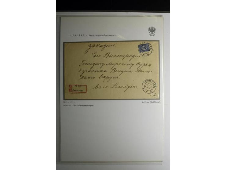 GOUVERNEMENTS-POSTCOMPTOIR: 1888/1917, Livland/Kurland/Witebsk, umfangreiche Sammlung von über 200 Briefen und Karten, dabei 