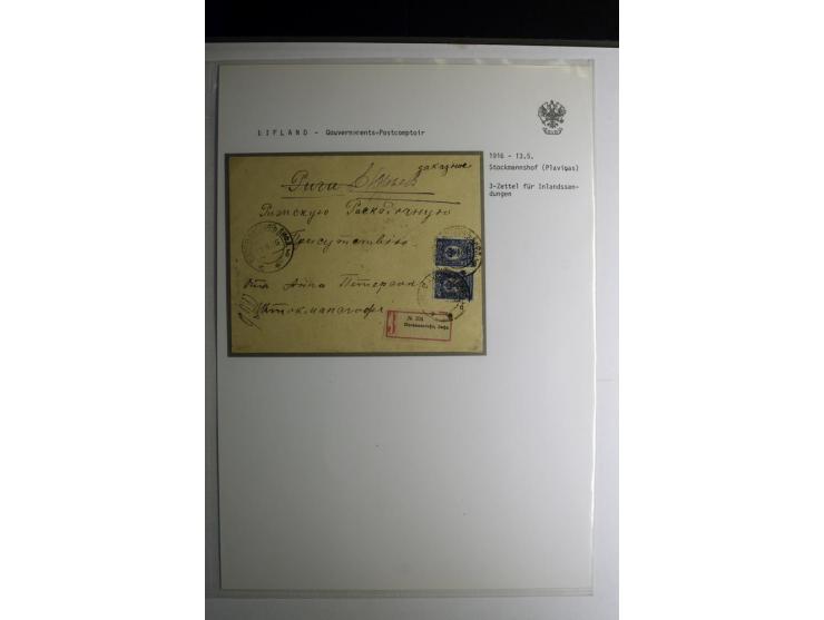 GOUVERNEMENTS-POSTCOMPTOIR: 1888/1917, Livland/Kurland/Witebsk, umfangreiche Sammlung von über 200 Briefen und Karten, dabei 