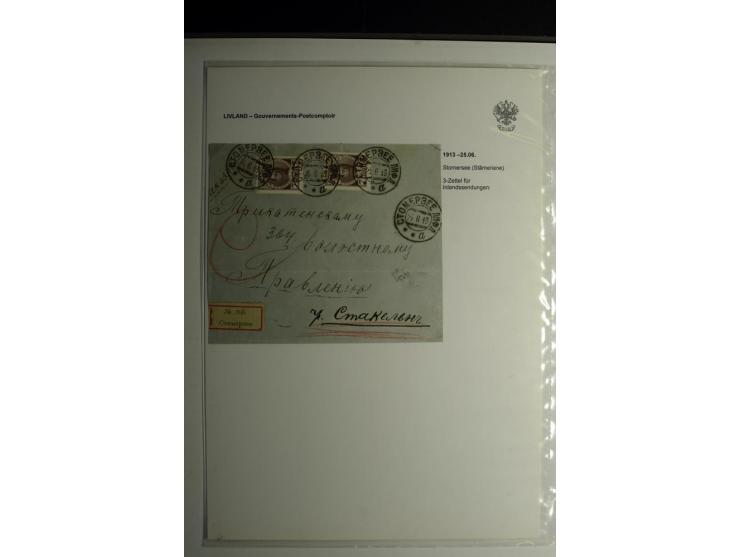 GOUVERNEMENTS-POSTCOMPTOIR: 1888/1917, Livland/Kurland/Witebsk, umfangreiche Sammlung von über 200 Briefen und Karten, dabei 