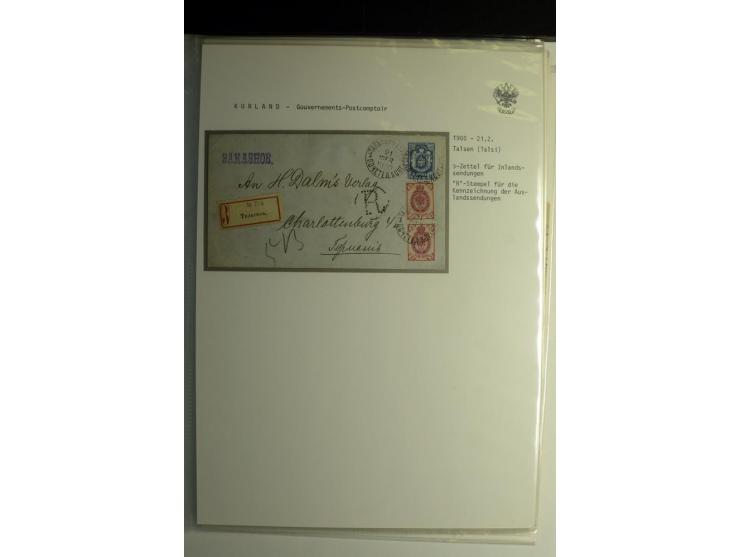 GOUVERNEMENTS-POSTCOMPTOIR: 1888/1917, Livland/Kurland/Witebsk, umfangreiche Sammlung von über 200 Briefen und Karten, dabei 