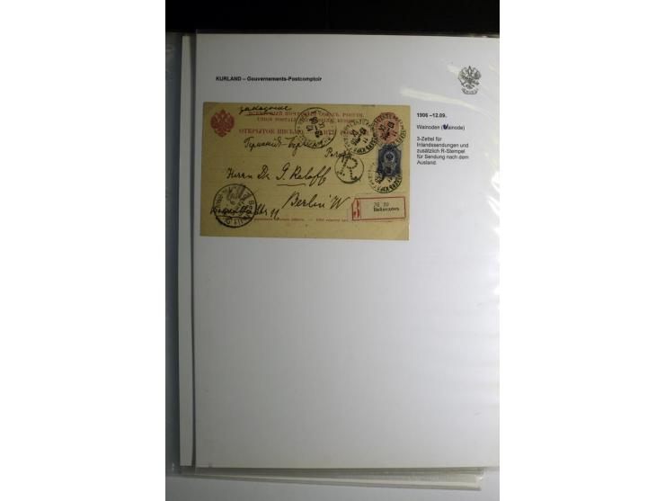 GOUVERNEMENTS-POSTCOMPTOIR: 1888/1917, Livland/Kurland/Witebsk, umfangreiche Sammlung von über 200 Briefen und Karten, dabei 