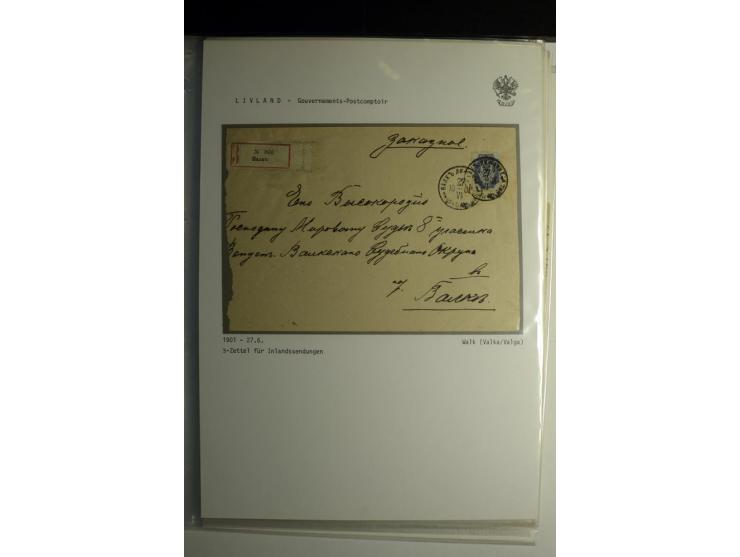 GOUVERNEMENTS-POSTCOMPTOIR: 1888/1917, Livland/Kurland/Witebsk, umfangreiche Sammlung von über 200 Briefen und Karten, dabei 