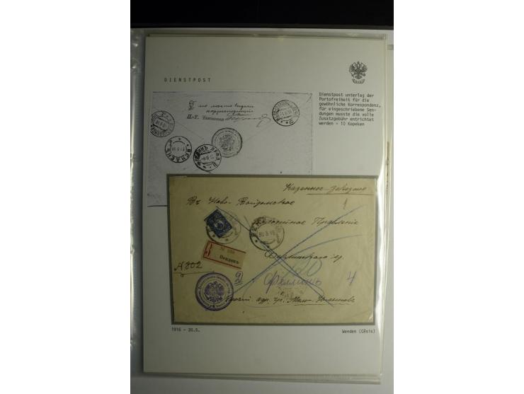 GOUVERNEMENTS-POSTCOMPTOIR: 1888/1917, Livland/Kurland/Witebsk, umfangreiche Sammlung von über 200 Briefen und Karten, dabei 