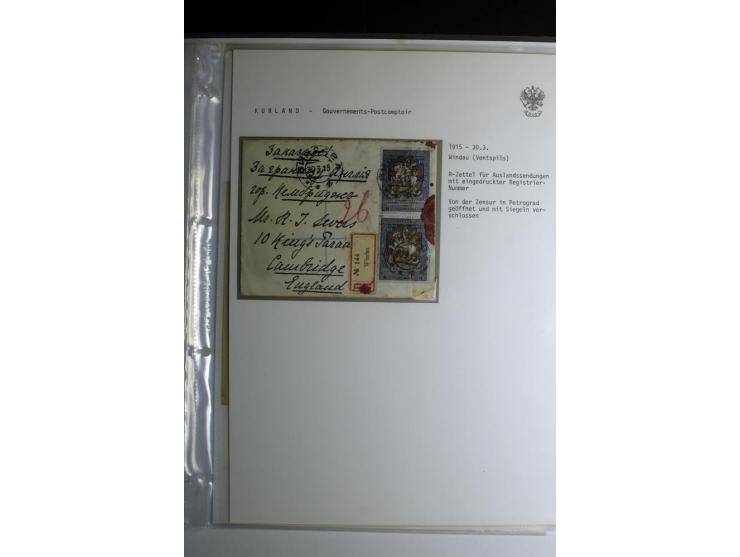 GOUVERNEMENTS-POSTCOMPTOIR: 1888/1917, Livland/Kurland/Witebsk, umfangreiche Sammlung von über 200 Briefen und Karten, dabei 
