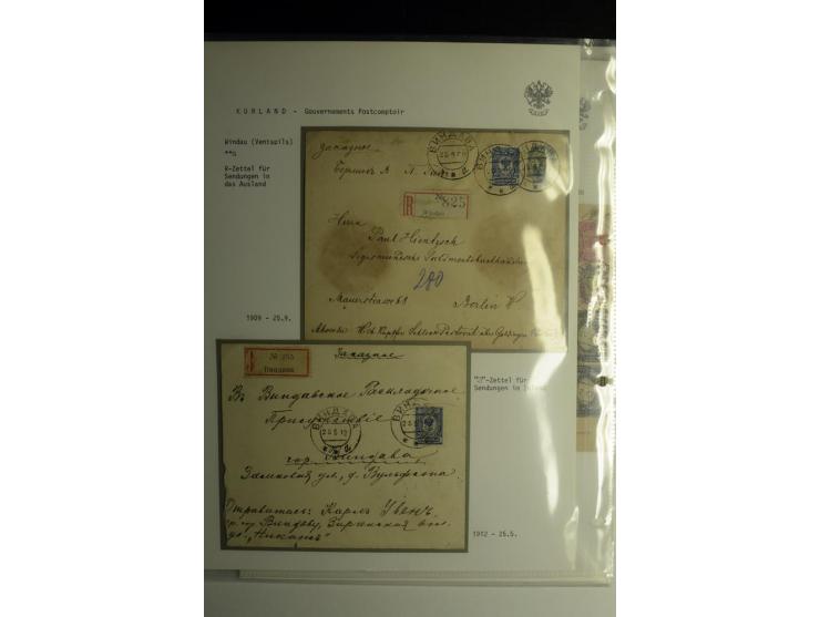 GOUVERNEMENTS-POSTCOMPTOIR: 1888/1917, Livland/Kurland/Witebsk, umfangreiche Sammlung von über 200 Briefen und Karten, dabei 
