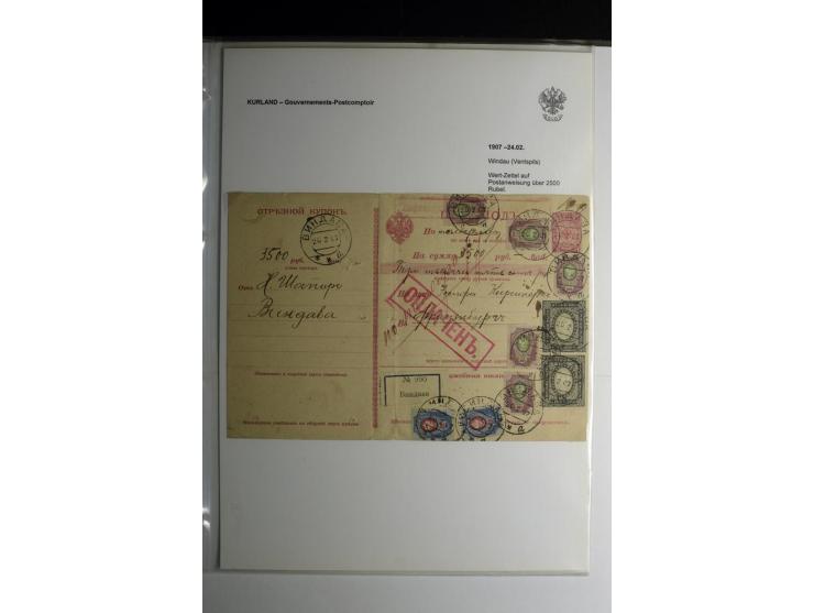 GOUVERNEMENTS-POSTCOMPTOIR: 1888/1917, Livland/Kurland/Witebsk, umfangreiche Sammlung von über 200 Briefen und Karten, dabei 