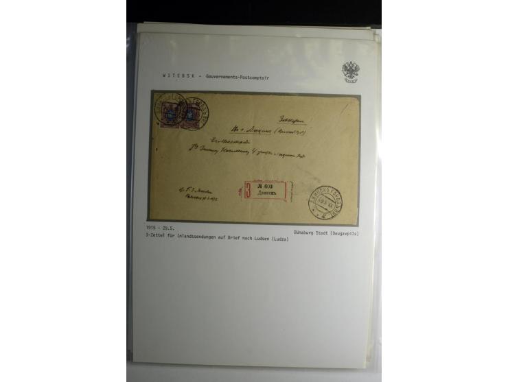GOUVERNEMENTS-POSTCOMPTOIR: 1888/1917, Livland/Kurland/Witebsk, umfangreiche Sammlung von über 200 Briefen und Karten, dabei 