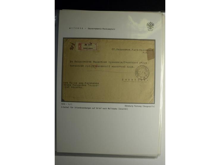 GOUVERNEMENTS-POSTCOMPTOIR: 1888/1917, Livland/Kurland/Witebsk, umfangreiche Sammlung von über 200 Briefen und Karten, dabei 