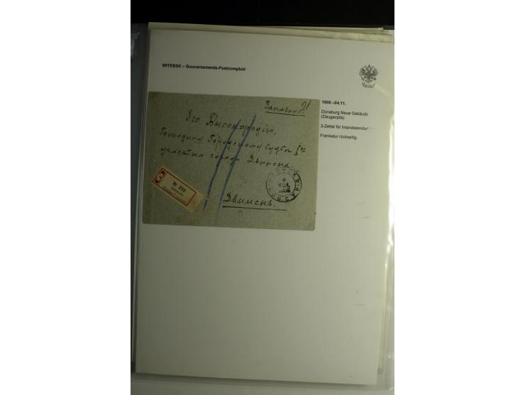 GOUVERNEMENTS-POSTCOMPTOIR: 1888/1917, Livland/Kurland/Witebsk, umfangreiche Sammlung von über 200 Briefen und Karten, dabei 