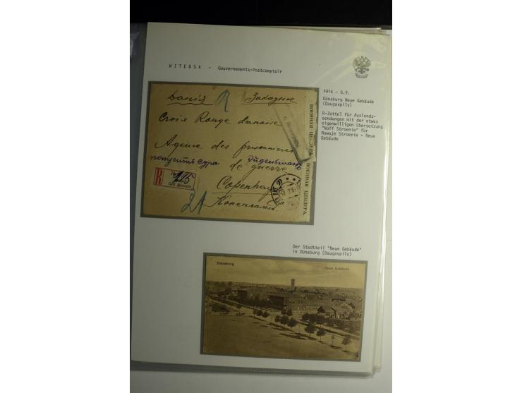 GOUVERNEMENTS-POSTCOMPTOIR: 1888/1917, Livland/Kurland/Witebsk, umfangreiche Sammlung von über 200 Briefen und Karten, dabei 
