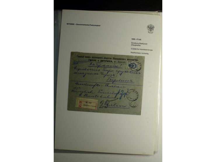 GOUVERNEMENTS-POSTCOMPTOIR: 1888/1917, Livland/Kurland/Witebsk, umfangreiche Sammlung von über 200 Briefen und Karten, dabei 