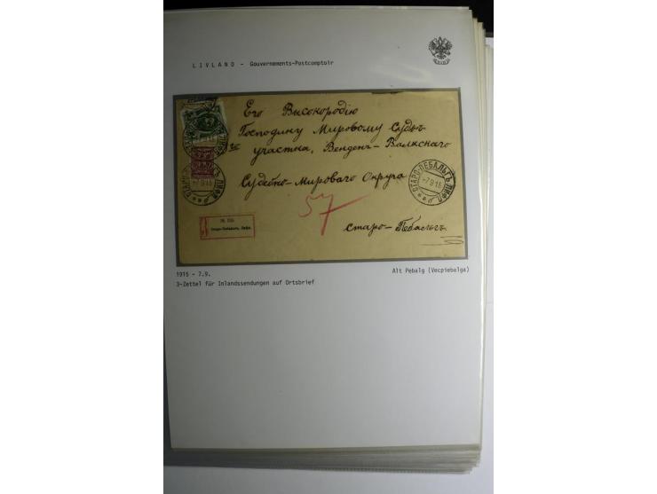 GOUVERNEMENTS-POSTCOMPTOIR: 1888/1917, Livland/Kurland/Witebsk, umfangreiche Sammlung von über 200 Briefen und Karten, dabei 
