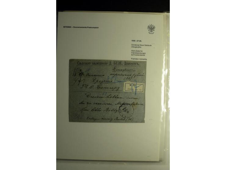 GOUVERNEMENTS-POSTCOMPTOIR: 1888/1917, Livland/Kurland/Witebsk, umfangreiche Sammlung von über 200 Briefen und Karten, dabei 