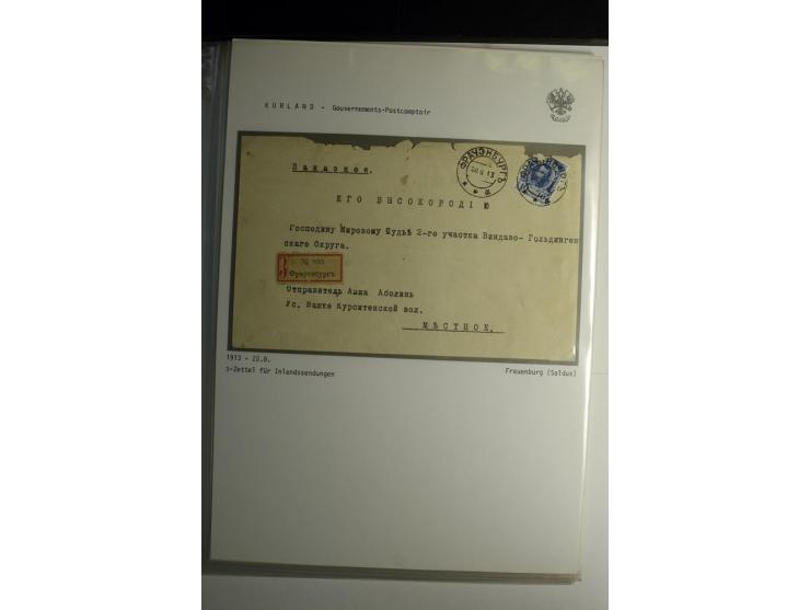 GOUVERNEMENTS-POSTCOMPTOIR: 1888/1917, Livland/Kurland/Witebsk, umfangreiche Sammlung von über 200 Briefen und Karten, dabei 