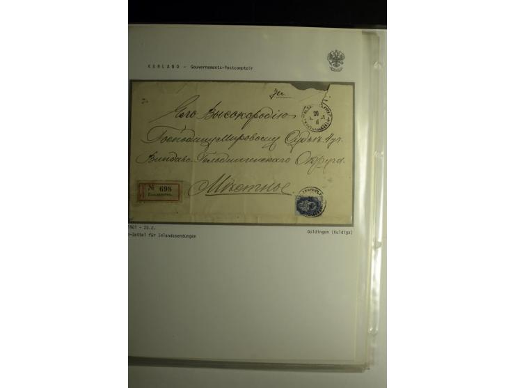 GOUVERNEMENTS-POSTCOMPTOIR: 1888/1917, Livland/Kurland/Witebsk, umfangreiche Sammlung von über 200 Briefen und Karten, dabei 