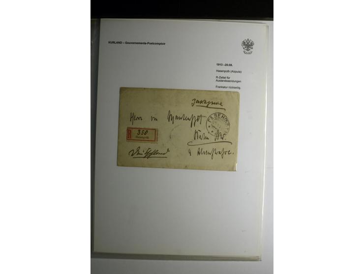 GOUVERNEMENTS-POSTCOMPTOIR: 1888/1917, Livland/Kurland/Witebsk, umfangreiche Sammlung von über 200 Briefen und Karten, dabei 