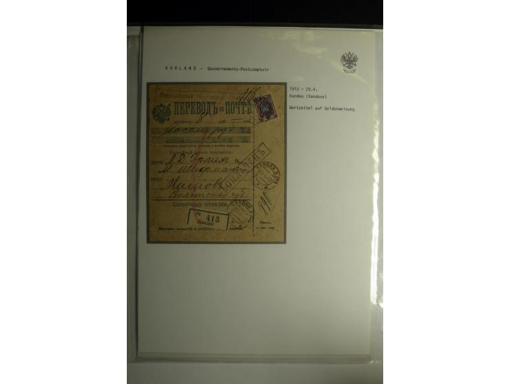 GOUVERNEMENTS-POSTCOMPTOIR: 1888/1917, Livland/Kurland/Witebsk, umfangreiche Sammlung von über 200 Briefen und Karten, dabei 